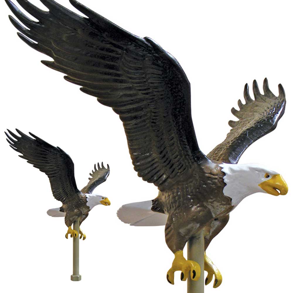 American Bald Eagle Flag Pole Topper