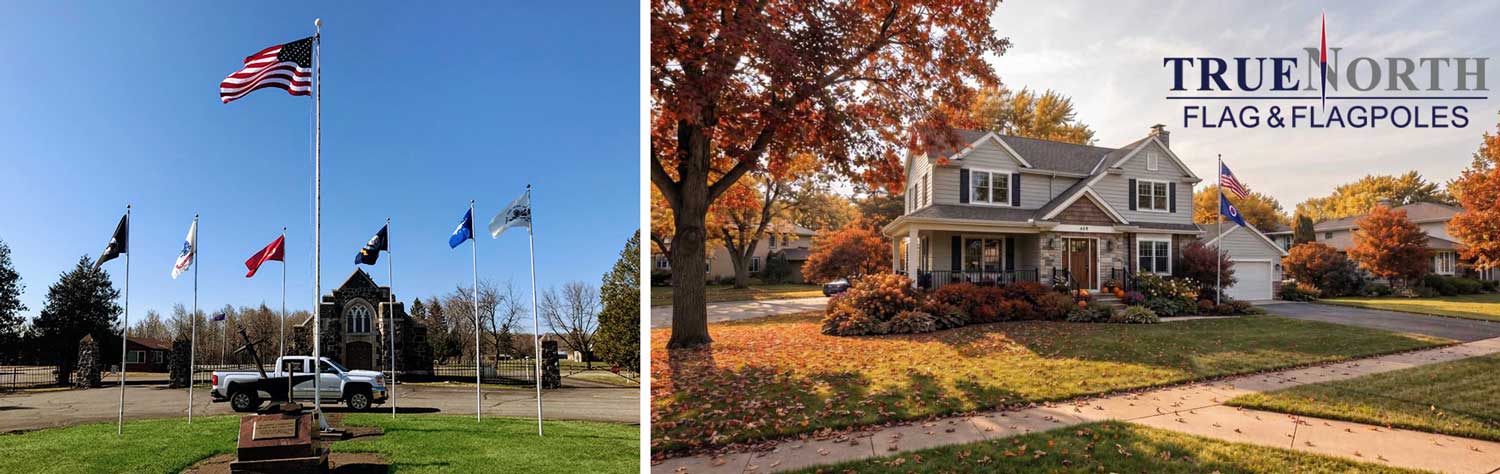 Commercial and Residential Flag Flagpole House Duluth Twin Ports flag sales flagpole installation